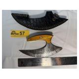 Handmade Full-Tang Damascus Steel Ulu