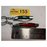 2- Handmade pocket/keychain Damascus Steel  knives