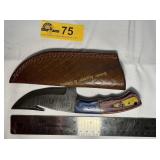 Custom Handmade Full-Tang Damascus Steel  knife