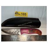 Handmade Damascus Steel  knife Shark Cutout