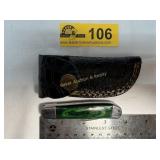 Handmade Damascus Steel pocket knife W/sheath
