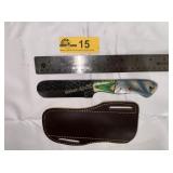 Custom made bull knife with sheath