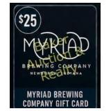 $25 Myriad Brewing Company gift card