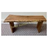 Handmade Natural Edge Cherry Bench