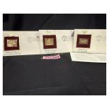 22kt gold foil "First Issue commemorative" stamps