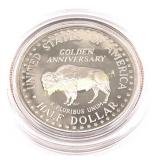 1991 MOUNT RUSHMIRE GOLDEN ANNIV. SILVER COIN