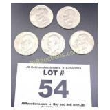 (5) 1972 D EISENHOWER SILVER DOLLARS