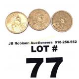 (3) 2000 P SACAGEWA DOLLARS