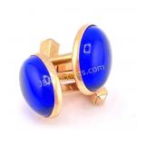 VINTAGE SWANK BLUE CUFF LINKS