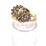 14K GOLD FILLED COCKTAIL RING W CZ