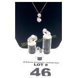 (3) STERLING SILVER RINGS & (1) STERLING NECKLACE