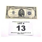 1934 D $5 DOLLAR SILVER CERTIFICATE