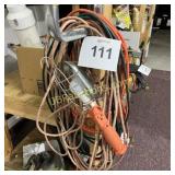 (2) EXTENSION CORDS, DROP LIGHT
