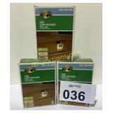 LED STEP LIGHTS -ANTIQUE BRASS FINISH- NEW IN BOX