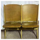 VINTAGE WOOD FLIP-DOWN SEATING