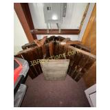 (2) WOOD PALET HINGED RAMPS, SMALL WOOD TABLE