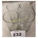 (4) GLASS VASES