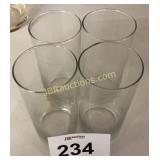 (4) GLASS VASES