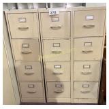 (3) METAL  4 DRAWER FILE CABINETS