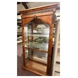 ASHLEY WOODEN CURIO CABINET WITH (4) GLAS SHELVES