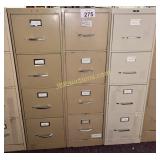(3) METAL  4 DRAWER FILE CABINETS