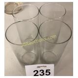 (4) GLASS VASES