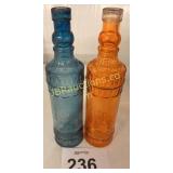 COLORED GLASS BOTTLES