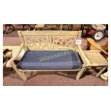 "POLY" WOOD OUTDOOR BENCH & SIDE TABLE