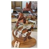 BEAUTIFUL NATURAL WOOD HUMMINGBIRD