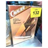 10 PC. WOOD BLOCK CUTLERY SET - NEW