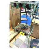 (2) METAL STAND TABLES