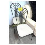 (2) METAL FRAME DINING CHAIRS
