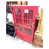 RED SLIDING DOOR BOOKCASE
