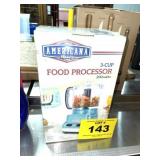 3-CUP FOOD PROCESSOR - NEW