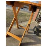 FOLDING WOOK CHECKERS / CHESS TABLE