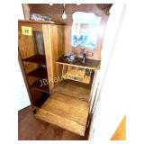 ANTIQUE OAK SECRETARY