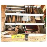 OLD TACKLE BOX W MISC
