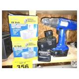 18v CORDLESS DRILL W EXTRA BATTERIES