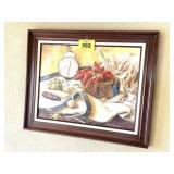 GARDEN BOUNTY OIL PAINTING  BY LUCIA