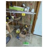 WIRE RACK WITH CONTENTS