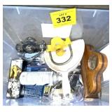 BOX OF ASST HARDWARE - TRAILER LOCK NO KEYS