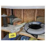 LIFE RING AND BIRD FEEDERS