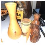 WOOD VASES