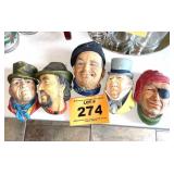 BOSSONS ENGLAND CHARACTER HEAD WALL HANGINGS