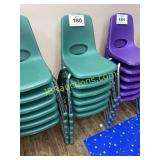 6 TEAL CHAIRS - 6 TIMES THE MONEY