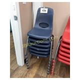 6 DARK BLUE CHAIRS - 6 TIMES THE MONEY