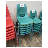 6 TEAL CHAIRS -  MEDIUM SIZE 6 TIMES THE MONEY