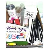 (7) NEW TEACHER CUPS, ORNAMENTS, ZIPPER BAGS