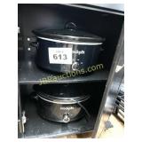 (2) CROCK POTS, (1) EXTRA INSERT