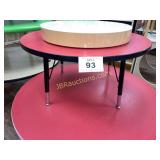 SMALL RED ROUND TODDLER TABLE